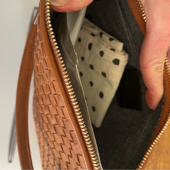 Clare V. Petit Moyen Natural Woven Checker - Picture 4 of 7